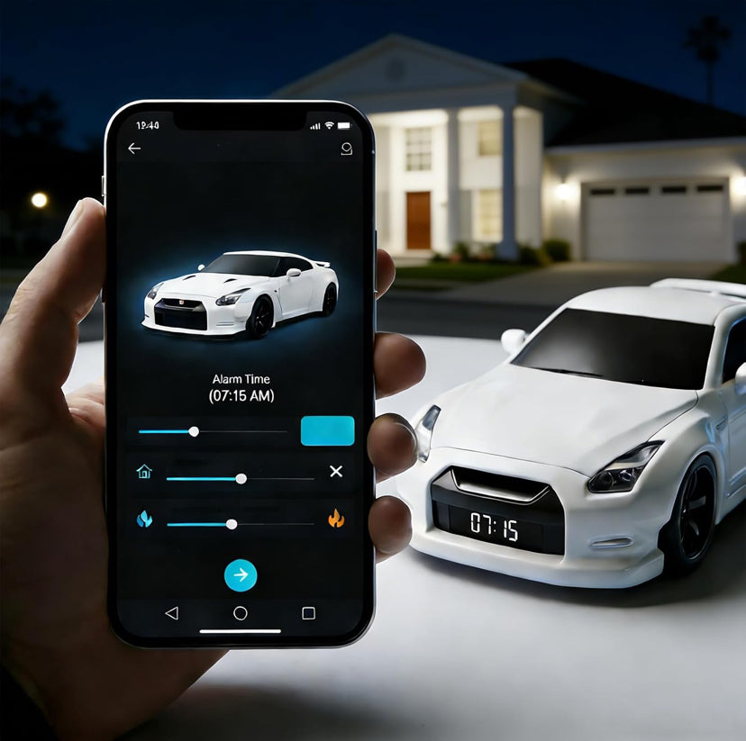 TurboGlow Sports Car Alarm Clock